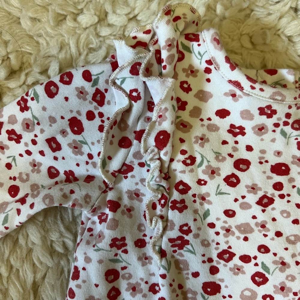 Pehr Long Sleeve Flutter Romper 3-6
